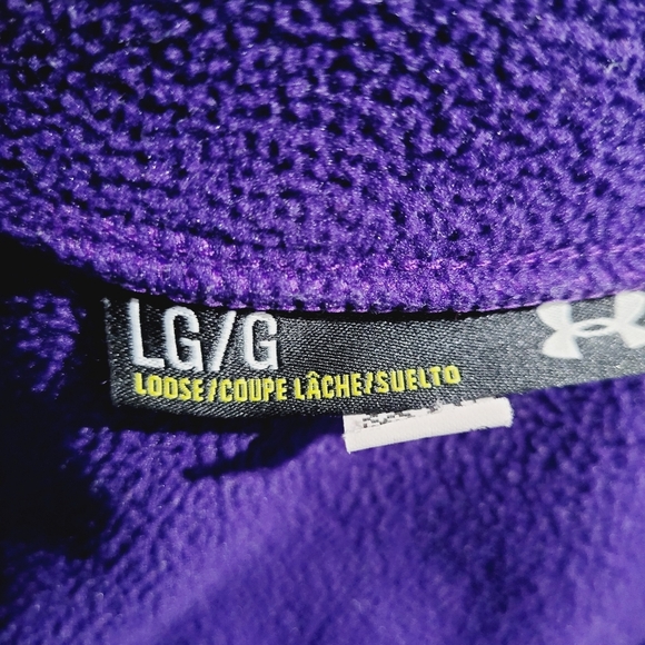 Under Armour ColdGear 1/2 Zip Women’s Large Mock Neck Purple Training Top Jacket - Picture 11 of 14